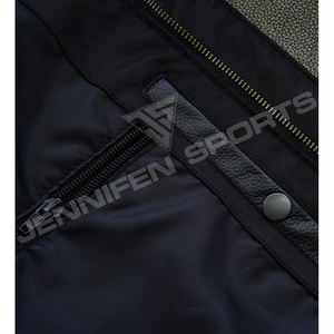 Chaleco de cuero estilo vintage para motocicleta con bolsillos, ropa exterior transpirable para motociclistas con costuras de paneles cuadrados plegables - Product Image 6