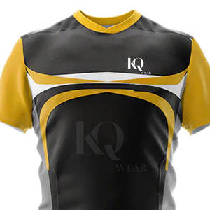 Ensemble d'uniformes de rugby pour hommes haute performance, design personnalisé, logo, tissu léger et respirant, séchage rapide, maillot à manches courtes et short - Product Image 4