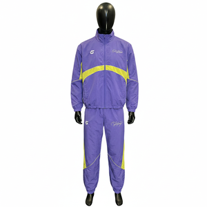 Ensemble de survêtement décontracté respirant et écologique personnalisé avec sweat à capuche et pantalon de jogging réfléchissant pour la course nocturne, unisexe, deux pièces - Product Image 1