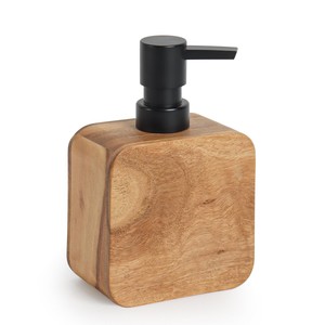 Elegante Dispensador de Jabón de Madera de Cedro Tallado a Mano con Diseño de Hoja - Venta al por Mayor - Product Image 1