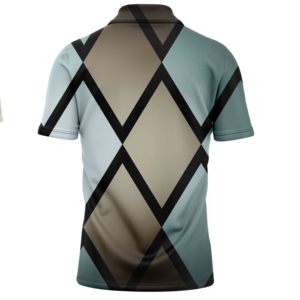 เสื้อโปโลกอล์ฟผู้ชายแบบสวมใส่สบาย ระบายอากาศได้ดี พิมพ์ลายแบบซับลิเมชั่น พร้อมโลโก้สั่งทำ - Product Image 2