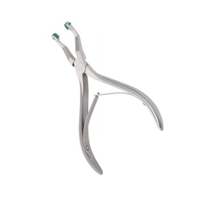 Instrumentos Quirúrgicos Dentales, Pinzas de Acero Inoxidable para Remover Coronas con Empuñadura de Goma Verde, Pinzas para Remover Coronas Temporales - Product Image 1