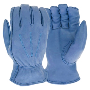 Heavy-Duty Durable Cowhide Grain Leather Safety <b>Gloves</b> Elastic Cuff Abrasion/Heat Resistant Anti-static Industrial - Product Image 6