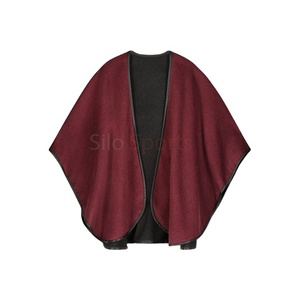 เสื้อคลุมแคชเมียร์สีเทาอ่อน/สีชาร์โคลย้อมแบบดั้งเดิมของผู้หญิง2025แฟชั่นแห้งเร็วในฤดูหนาว - Product Image 3