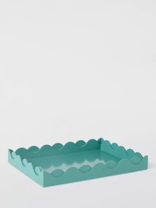 Plateau décoratif en laque ondulée fait main, plusieurs couleurs, plateau de service minimaliste à bords incurvés, en provenance du Vietnam - Product Image 3