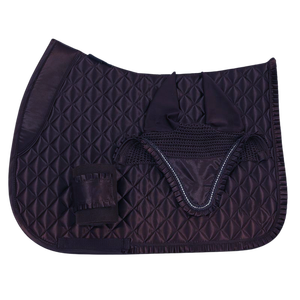 Tapis de selle de dressage matelassé bleu, numnah équestre, garnissage polyester, coque en coton pour l'entraînement, la compétition et l'équitation - Product Image 1