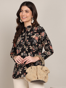 Camisa de Mujer de Corte Regular, Informal y para Oficina, Estilo Moderno Informal, Estampado Floral, Precio al por Mayor por Proveedor - Product Image 2