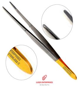Forceps Gorney Adson Diamond Dust avec micro-dents 1x2, instrument chirurgical en acier inoxydable, forceps médical de précision - Product Image 1