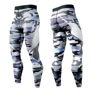 Pantalones de compresión estampados de cintura alta para hombre, leggings deportivos Dry-Fit, joggers ajustados para entrenamiento, pantalones deportivos para fitness - Product Image 5