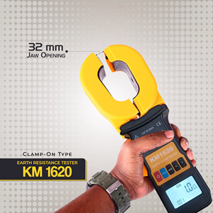 Pince ampèremétrique numérique KM1620 portable et robuste pour la sécurité électrique industrielle – Testeur de résistance de terre - Product Image 2