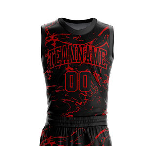 Tenue de sport : Ensemble d'uniformes de basketball imprimés respirants, dernière conception, logo personnalisé, couleur unie, 100 % polyester, pour adultes, coupe courte - Product Image 4