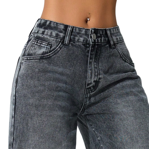 Pantalon cargo en jean délavé à l'acide pour homme, taille haute, style vintage streetwear, décontracté, 100% coton, léger, séchage rapide, respirant, lavable - Product Image 5