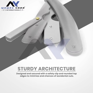 Wholesale Premium Stainless Steel Barber Swing Lock Safety <b>Razor</b> <b>Straight</b> Edge Cut Throat Shavette Customized Professional Salon - Product Image 3