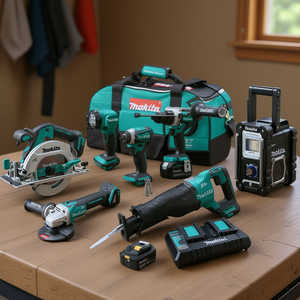 Kit combinado de herramientas eléctricas inalámbricas sin escobillas de 18 V y 7 piezas con taladro de iones de litio - Product Image 3