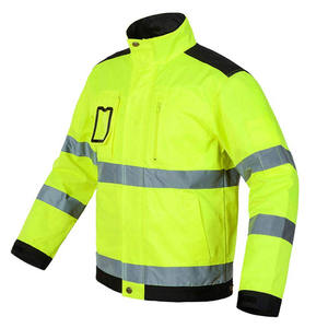Safety <b>Jacket</b> with Reflector Strips Lightweight and High Visibility Design for Outdoor Security Use - Product Image 3