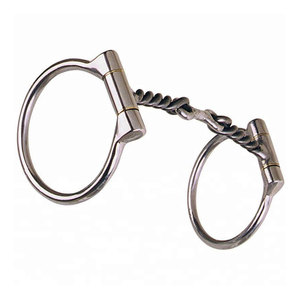 Bridon de dressage torsadé en os de 3/8 po avec anse en D décalée, haute qualité, toutes couleurs disponibles, pour l'équitation et l'entraînement des chevaux, vente en gros - Product Image 3