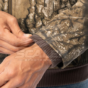 Veste de chasse en toile solide pour homme, design zippé, plusieurs poches de rangement et poignets ajustables, activités de camping et de plein air - Product Image 4