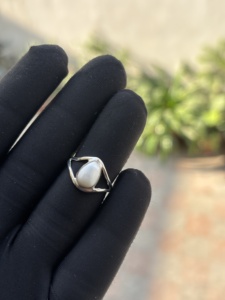 Handmade Hot Sale Bold Classic <b>925</b> Sterling <b>Silver</b> Oval Pearl Gemstone <b>Ring</b> For Men's Fashion Parties <b>Rings</b> Wholesale - Product Image 4
