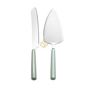 Juego de Cuchillo y Espátula para Pastel de Acero Inoxidable Pulido Brillante de Lujo, de la Mejor Calidad, Hecho a Mano y Personalizado - Product Image 4