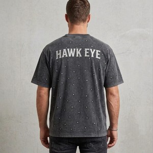 Camiseta Deportiva para Hombre de Primera Calidad, Modelo Hawk Eye, Suave, Transpirable, Antiarrugas, con Estampado, Manga Corta, para Entrenamiento Físico y Uso Diario - Product Image 2