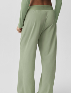Pantalon cargo décontracté pour femme, coupe droite, taille haute, cordon élastique, confortable, idéal pour le yoga - Product Image 2