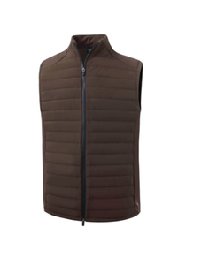 Chaleco acolchado gris claro para hombre, cuello alto, cierre de cremallera, cortavientos, informal, relleno de poliéster, corte regular, chaqueta de otoño. - Product Image 3