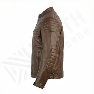 Veste de moto en cuir véritable pour homme de qualité supérieure, nouvelle arrivée, vestes de moto d'hiver, protections amovibles, personnalisables - Product Image 3