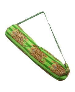 Sac de rangement pour tapis de yoga en coton écologique fait main, motifs animaux modernes, léger, durable, avec sangle réglable, pliable. - Product Image 1