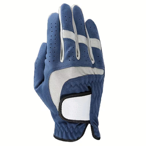 Gants de golf pour adultes, couleur bleue, avec protection UV, en cuir, pour une adhérence supérieure et pour l'entraînement - Product Image 6