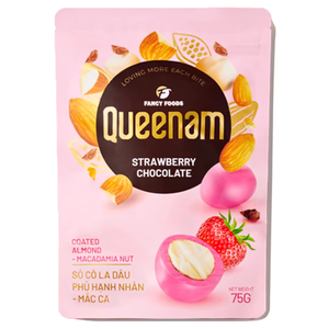 Fabricación al por Mayor y Exportación de Chocolate Puro en Drageas OEM/ODM HALAL, Frutos Secos Recubiertos de Chocolate de Fresa, Almendras y Nueces de Macadamia, 75g - Product Image 1