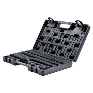 Set di chiavi a bussola a impatto profonde da 1/2 pollice, 34 pezzi metrici (8-36mm), in acciaio legato Cr-Mo a 6 punte per riparazioni auto, costruzione robusta - Product Image 3