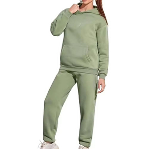Ensemble de survêtement décontracté surdimensionné pour femmes, deux pièces, respirant, léger, 100% coton, streetwear, entraînement, jogging - Product Image 1