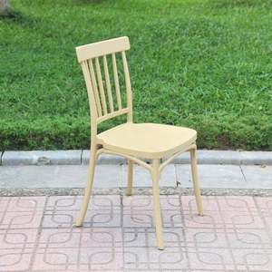 Stackable Heavy Duty PP <b>Plastic</b> Chair Slatted Back Waterproof Durable Modern Chair for Restaurant Cafe Hotel Outdoor Use - Product Image 3