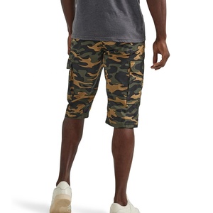 Quik Dry 100% algodón bordado Streetwear Cargo Shorts logotipo personalizado hombres verano Casual verano Multi-Bolsillo camuflaje - Product Image 3