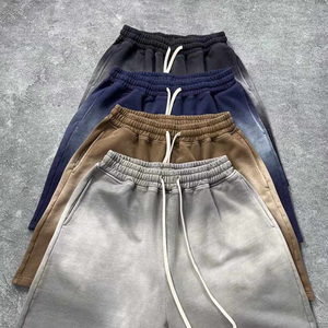 <b>Men</b> Blank Tee <b>Shorts</b> <b>Set</b> Custom Logo Screen Printing DTG Print Cotton Boxy Fit Drop Shoulder Acid Wash Distressed T-<b>Shirt</b> <b>Sets</b> - Product Image 4