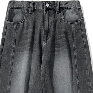 Men Oversized Streetwear Jeans Wide Leg Loose Washed Denim <b>Hip</b> Hop Casual Pants Fashion - Product Image 5