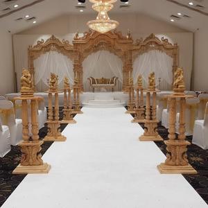 Élégant Anmol Mandap pour Mariage Gujarati, Décoration de Cérémonie de Mariage de Luxe avec Rudraksha, USA Floride, Vintage et Démontable - Product Image 5