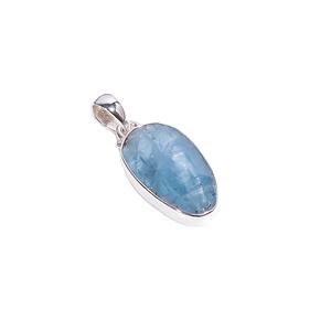 Piedra preciosa de cianita Paraiba Natural, colgante de plata esterlina, ajuste de bisel hecho a mano, joyería de mujer, regalo de moda para ella - Product Image 1