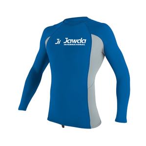 เสื้อแขนยาวสำหรับผู้ชายผ้าสแปนเด็กซ์โพลีเอสเตอร์180ก. เสื้อฟิตเนสแบบเรียบโลโก้ตามสั่ง - Product Image 1