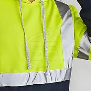 High Performance Safety Hoodie ANSI Class 2 Waterproof Customized Logo Visibility Workwear for Active Professional <b>Environments</b> - Product Image 6