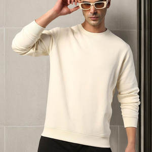 Sweat-shirt surdimensionné pour hommes grandes tailles, doublé en polaire, col rond, hiver, fabricant de vêtements OEM personnalisés - Product Image 1