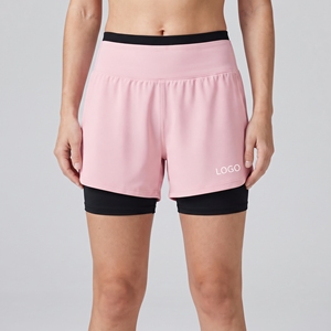 Women's Custom Lightweight 2 in 1 Running <b>Shorts</b> Gym Fitness Yoga Workout <b>Shorts</b> with Inner <b>Shorts</b> Pockets Sportswear - Product Image 1