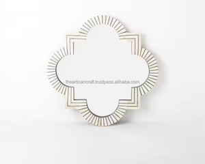 Cadre de miroir mural moderne en incrustation d'os - Fait à la main, écologique, personnalisable, décoration d'intérieur et cadeau pour la salle de bain - Product Image 2