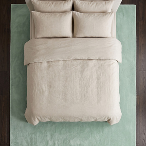 Tapis d'intérieur en laine naturelle, uni, tufté, vert menthe, antidérapant, tapis de sol texturé doux, salon, chambre à coucher, salle à manger, maison moderne - Product Image 4