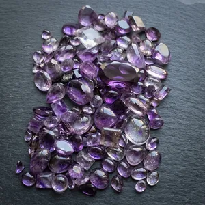 BAITHU <b>GEMS</b> MINERALS Natural Amethyst Quartz Polished Faceting Transparent Purple Gemstone Jewelry <b>Crafts</b> Artisan DIY Customized - Product Image 4