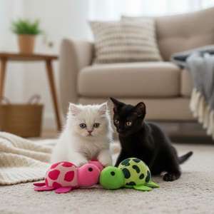 YOMMY Giocattoli Vibranti per Gatti da 10 cm, 10 Modelli, Simulatore di Prede a Carica Manuale, Giocattoli Interattivi per Animali Domestici con Movimento - Product Image 3