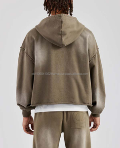 Vente en gros 2026 Nouveau design personnalisé Léger 100% Coton Ensemble de survêtement d'hiver vierge Respirant avec sweat à capuche zippé et pantalon de survêtement pour Hommes - Product Image 2
