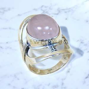 Oval Cut Bezel Setting Natural <b>Rose</b> <b>Quartz</b> Gemstone 925 Sterling Silver Handmade Fine Jewelry <b>Ring</b> At Bulk Wholesale - Product Image 2