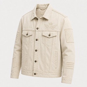 Veste en jean pour homme, vêtements personnalisés de qualité supérieure, veste en jean pour homme avec un tissu en denim de coton durable, toucher doux, style classique - Product Image 2