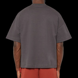 Camiseta para Hombre de Alta Calidad con Estampado Puff, Algodón, Corte Holgado, Oversize, Vintage, Hombros Caídos, Lisa, de Gran Gramaje, Personalizable - Product Image 3